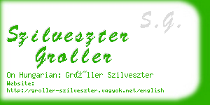 szilveszter groller business card